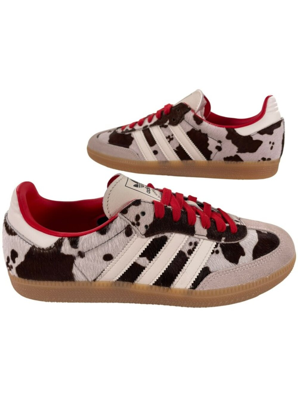 Adidas Samba OG Cow Print RARE Sneakers Red & White Women's Size 9 MSRP $120 NEW